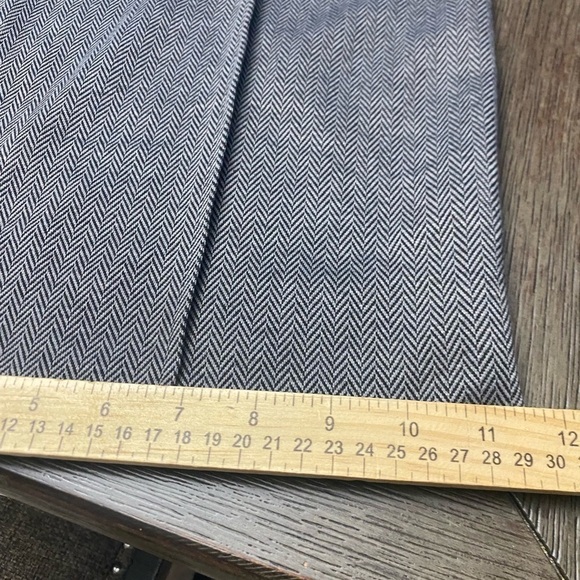 H by Halston Petite Wide-Leg Herringbone Pants with Pintuck Black size 16 - Picture 11 of 12